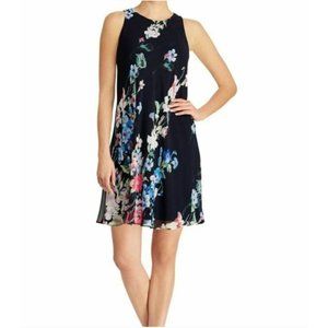 Lauren Ralph Lauren Navy Floral Swing Mini Dress